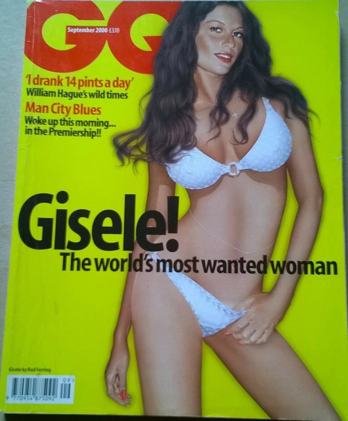 GENTLEMENS QUARTERLY (UK) magazine side cover  September 2000
