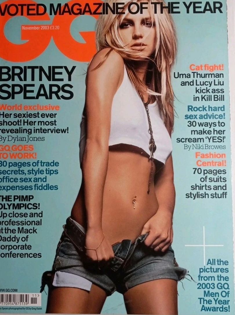 GENTLEMENS QUARTERLY (UK) magazine side cover  November 2003