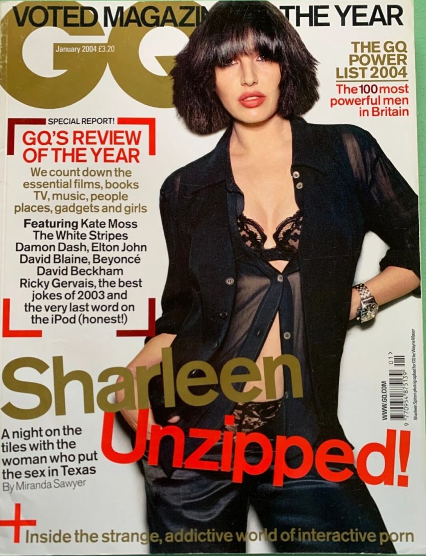 GENTLEMENS QUARTERLY (UK) magazine side cover  January 2004