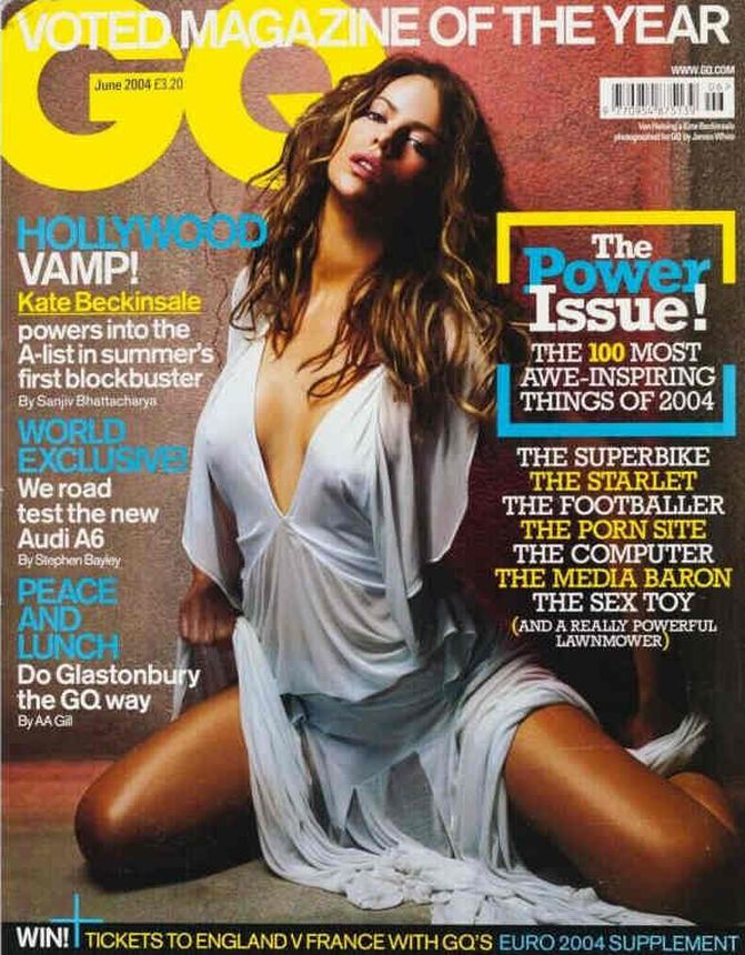 GENTLEMENS QUARTERLY (UK) magazine side cover  June 2004
