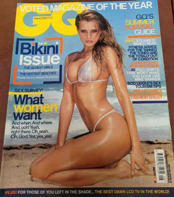 GENTLEMENS QUARTERLY (UK) magazine side cover  August 2004