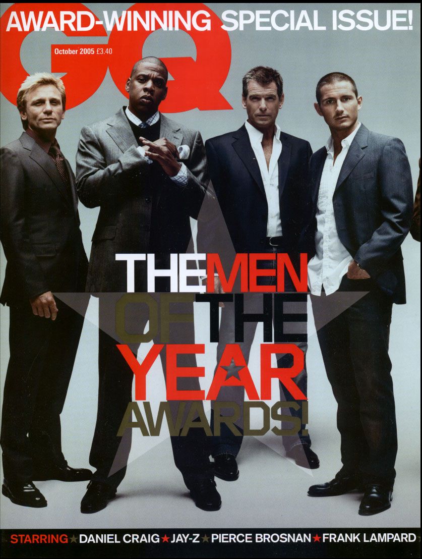 GENTLEMENS QUARTERLY (UK) magazine side cover  October 2005