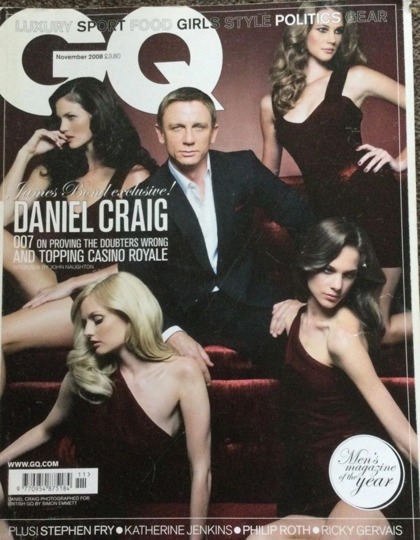 GENTLEMENS QUARTERLY (UK) magazine side cover  November 2008