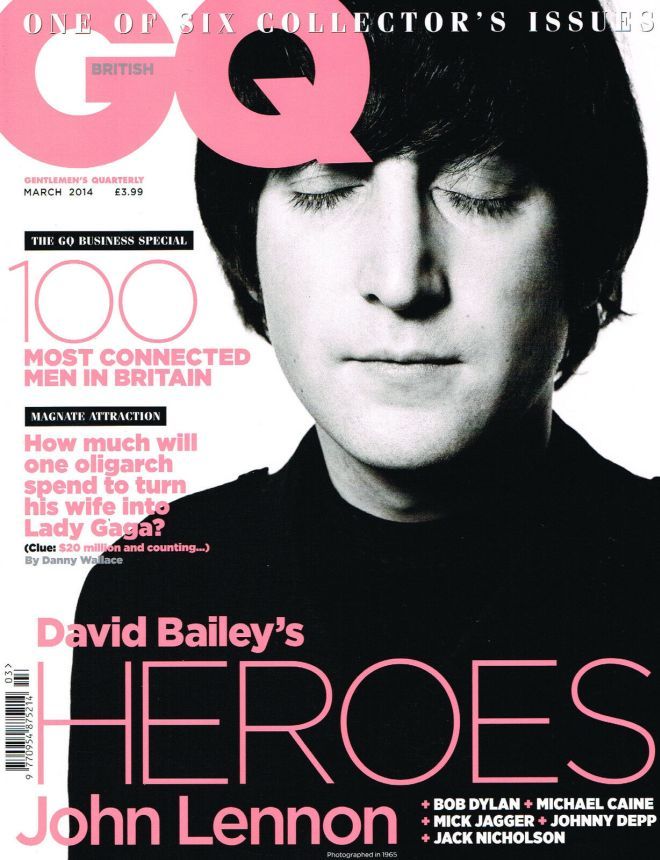 GENTLEMENS QUARTERLY (UK) magazine side cover  March 2014