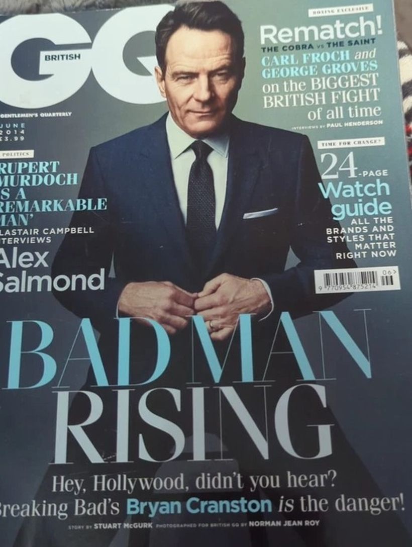 GENTLEMENS QUARTERLY (UK) magazine side cover  June 2014