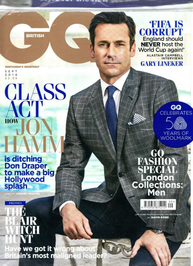 GENTLEMENS QUARTERLY (UK) magazine side cover  September 2014