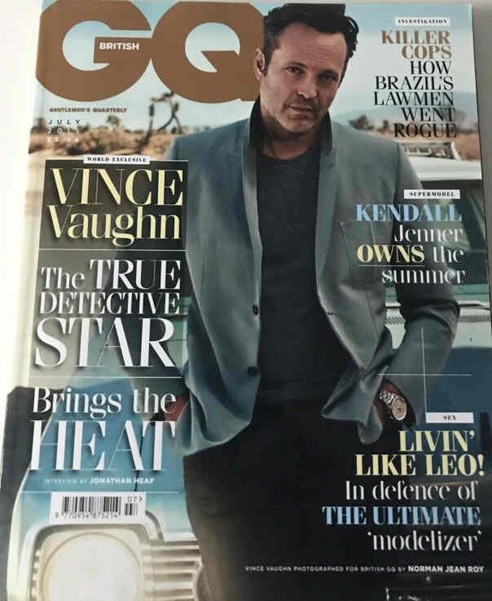 GENTLEMENS QUARTERLY (UK) magazine side cover  July 2015