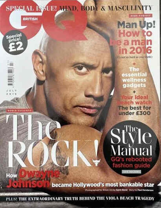 GENTLEMENS QUARTERLY (UK) magazine side cover  July 2016