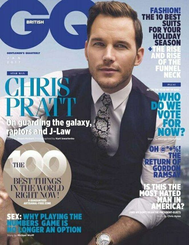 GENTLEMENS QUARTERLY (UK) magazine side cover  January 2017