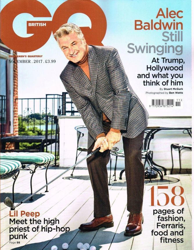 GENTLEMENS QUARTERLY (UK) magazine side cover  November 2017