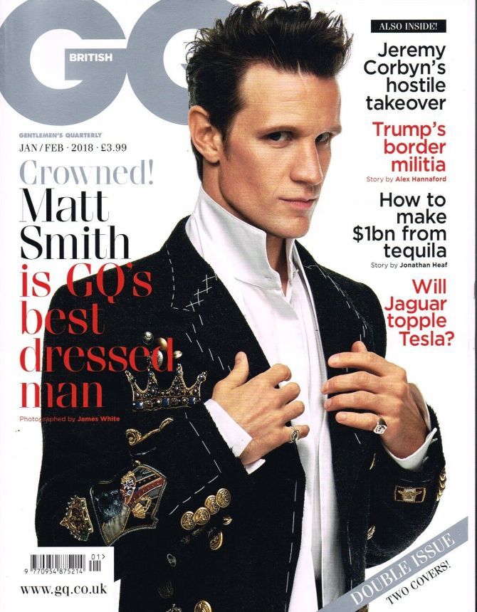 GENTLEMENS QUARTERLY (UK) magazine side cover  January/February 2018