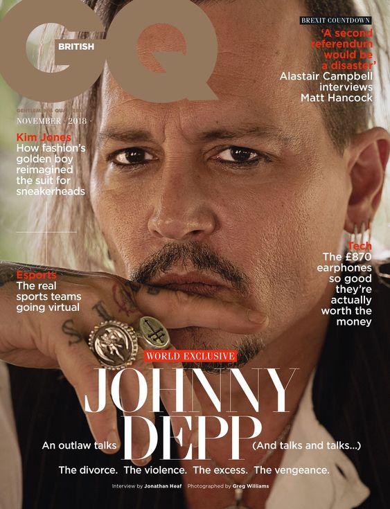 GENTLEMENS QUARTERLY (UK) magazine side cover  November 2018