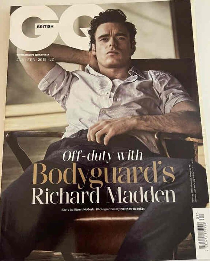 GENTLEMENS QUARTERLY (UK) magazine side cover  January/February 2019