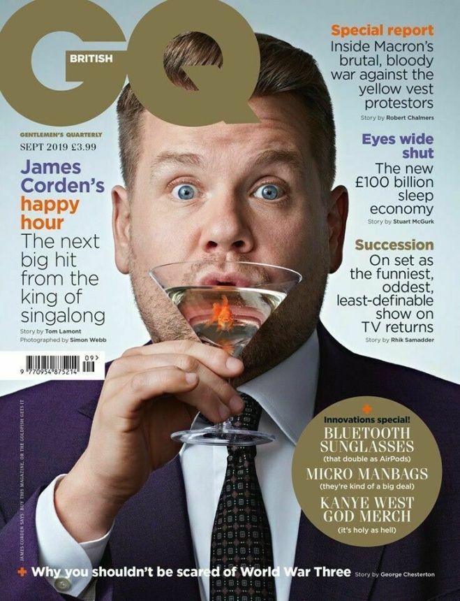 GENTLEMENS QUARTERLY (UK) magazine side cover  September 2019