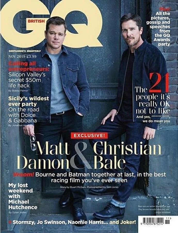 GENTLEMENS QUARTERLY (UK) magazine side cover  November 2019