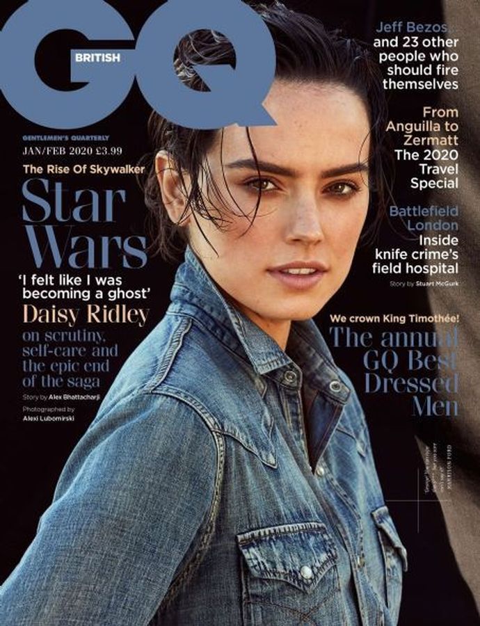 GENTLEMENS QUARTERLY (UK) magazine side cover  January/February 2020