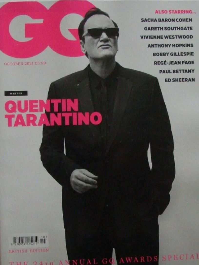 GENTLEMENS QUARTERLY (UK) magazine side cover  October 2021