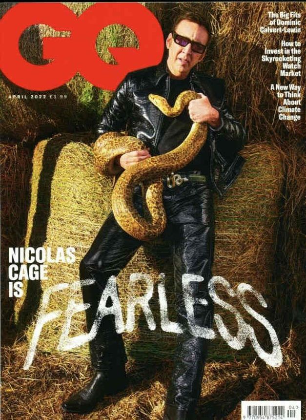 GENTLEMENS QUARTERLY (UK) magazine side cover  April 2022