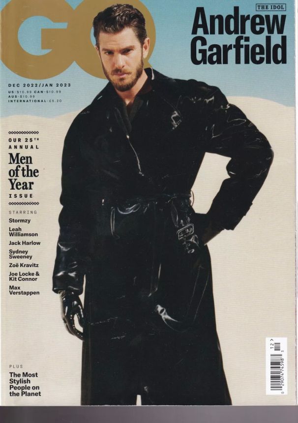 GENTLEMENS QUARTERLY (UK) magazine side cover  December 2022/ January 2023 