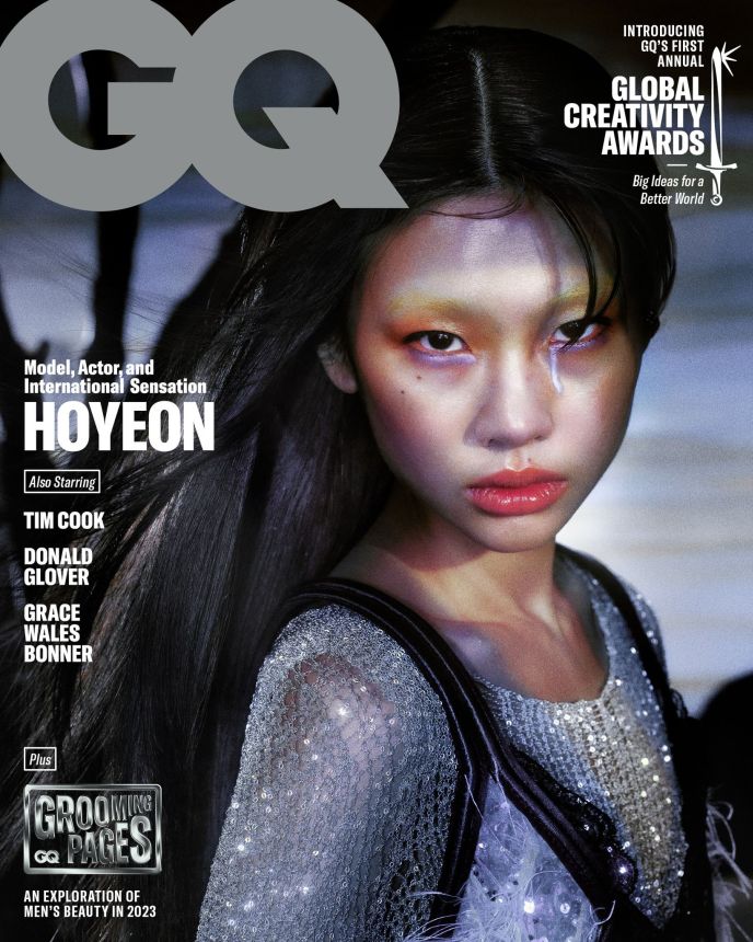 GENTLEMENS QUARTERLY (UK) magazine side cover  April 2023