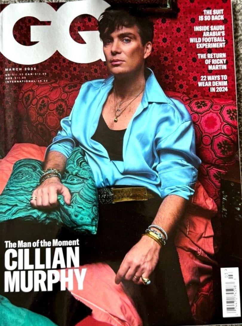 GENTLEMENS QUARTERLY (UK) magazine side cover  March 2024