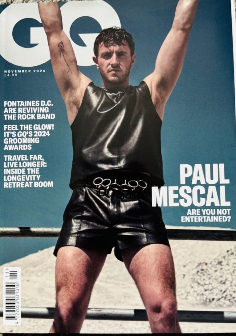 GENTLEMENS QUARTERLY (UK) magazine side cover  November 2024