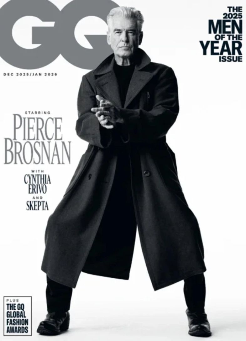 GENTLEMENS QUARTERLY (UK) magazine side cover Issue 202601  December 2025