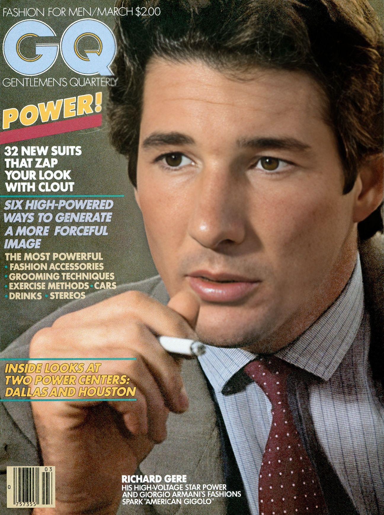 GENTLEMENS QUARTERLY magazine side cover  March 1980