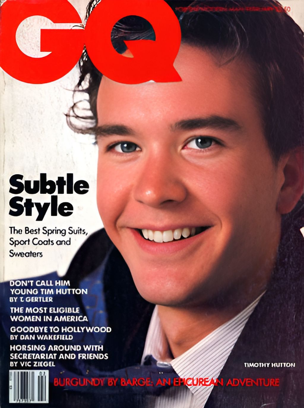 GENTLEMENS QUARTERLY magazine side cover  February 1984