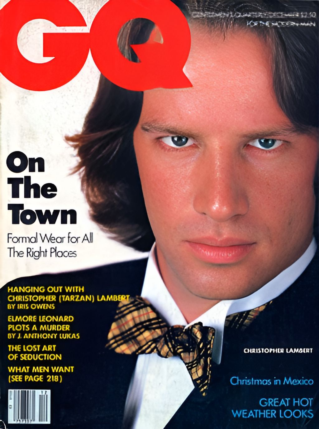 GENTLEMENS QUARTERLY magazine side cover  December 1984
