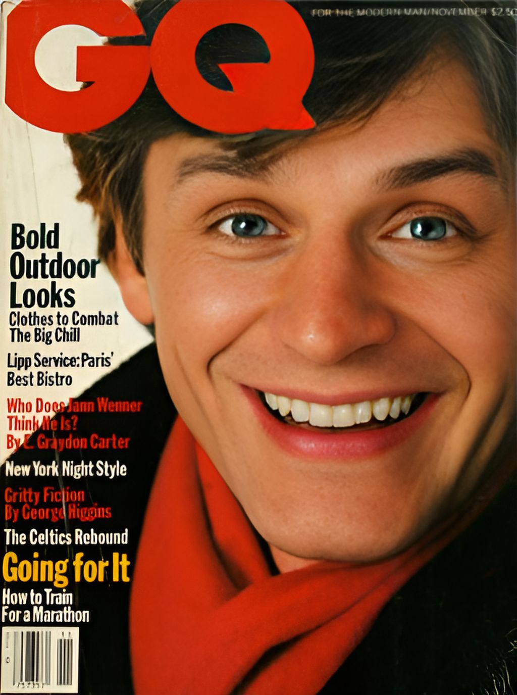 GENTLEMENS QUARTERLY magazine side cover  November 1985