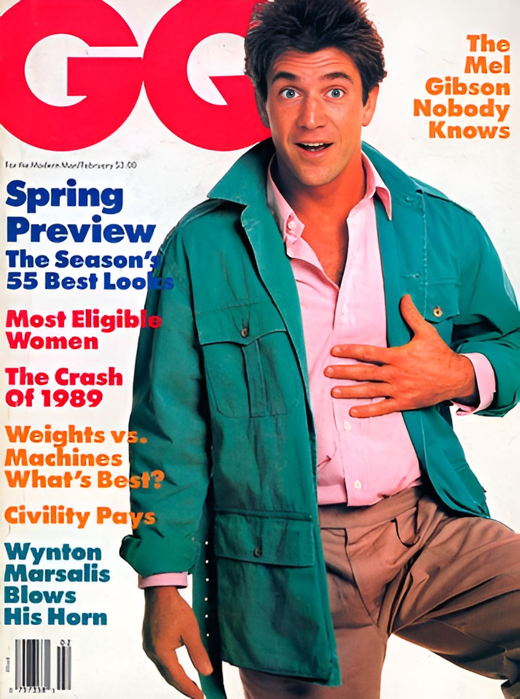 GENTLEMENS QUARTERLY magazine side cover  February 1987