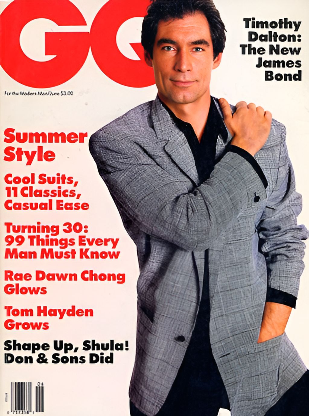 GENTLEMENS QUARTERLY magazine side cover  June 1987