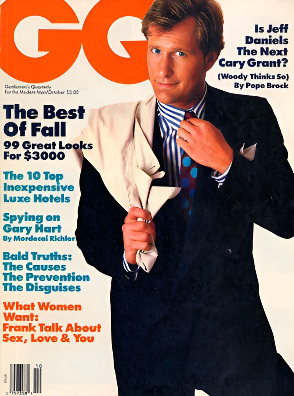 GENTLEMENS QUARTERLY magazine side cover  October 1987