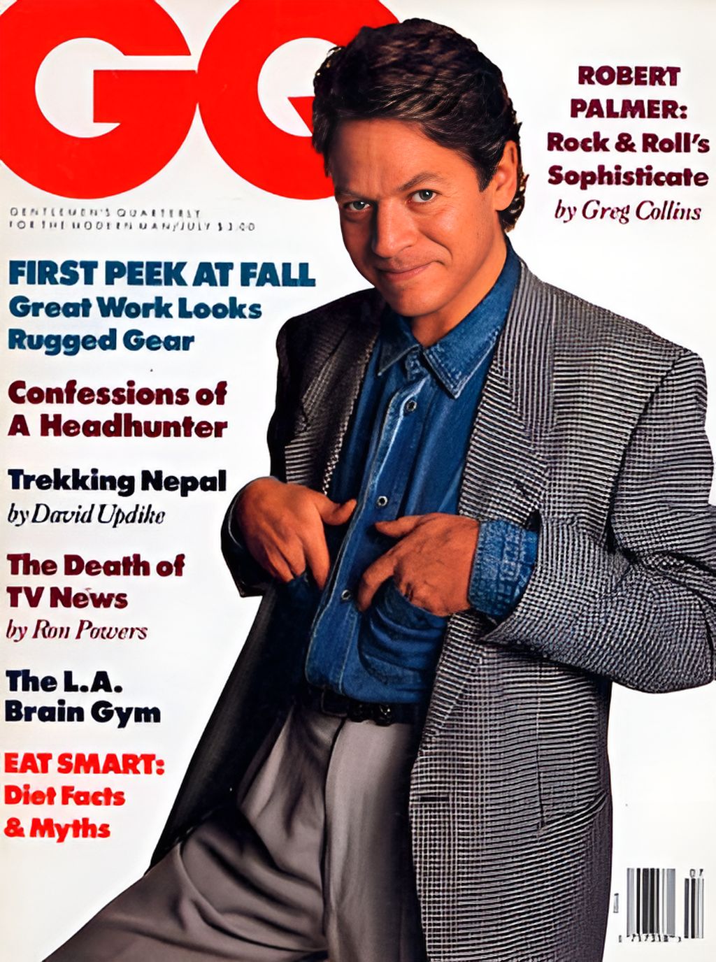 GENTLEMENS QUARTERLY magazine side cover  July 1988