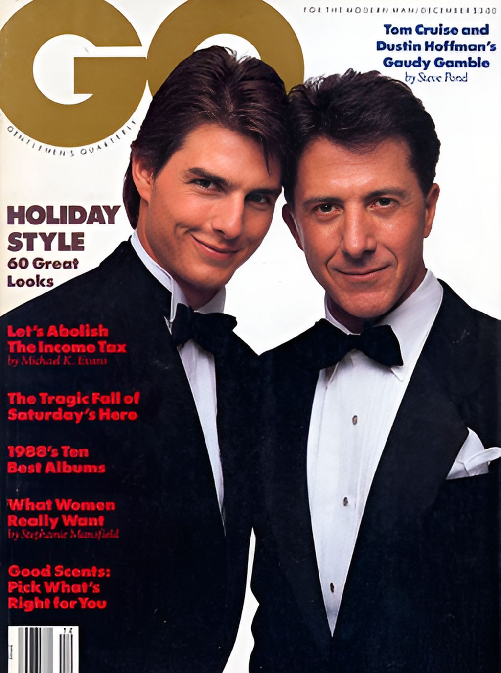 GENTLEMENS QUARTERLY magazine side cover  December 1988