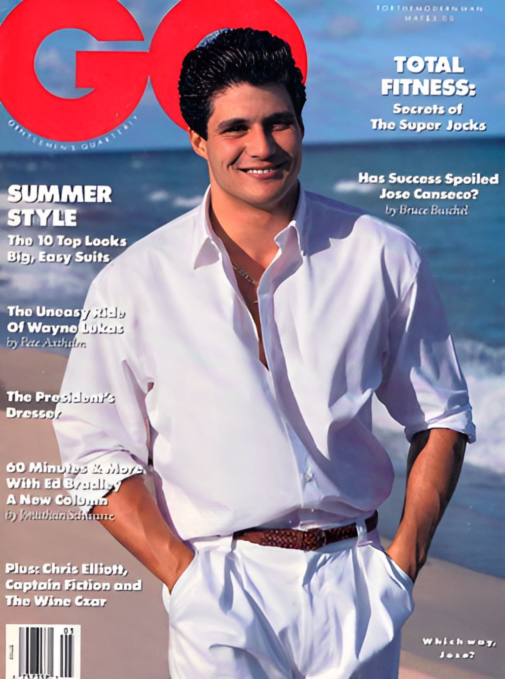 GENTLEMENS QUARTERLY magazine side cover  May 1989