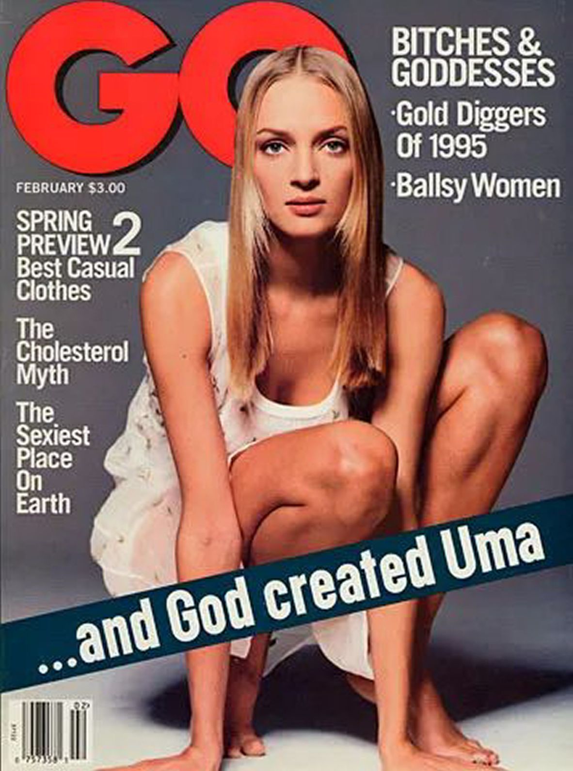 GENTLEMENS QUARTERLY magazine side cover  February 1995