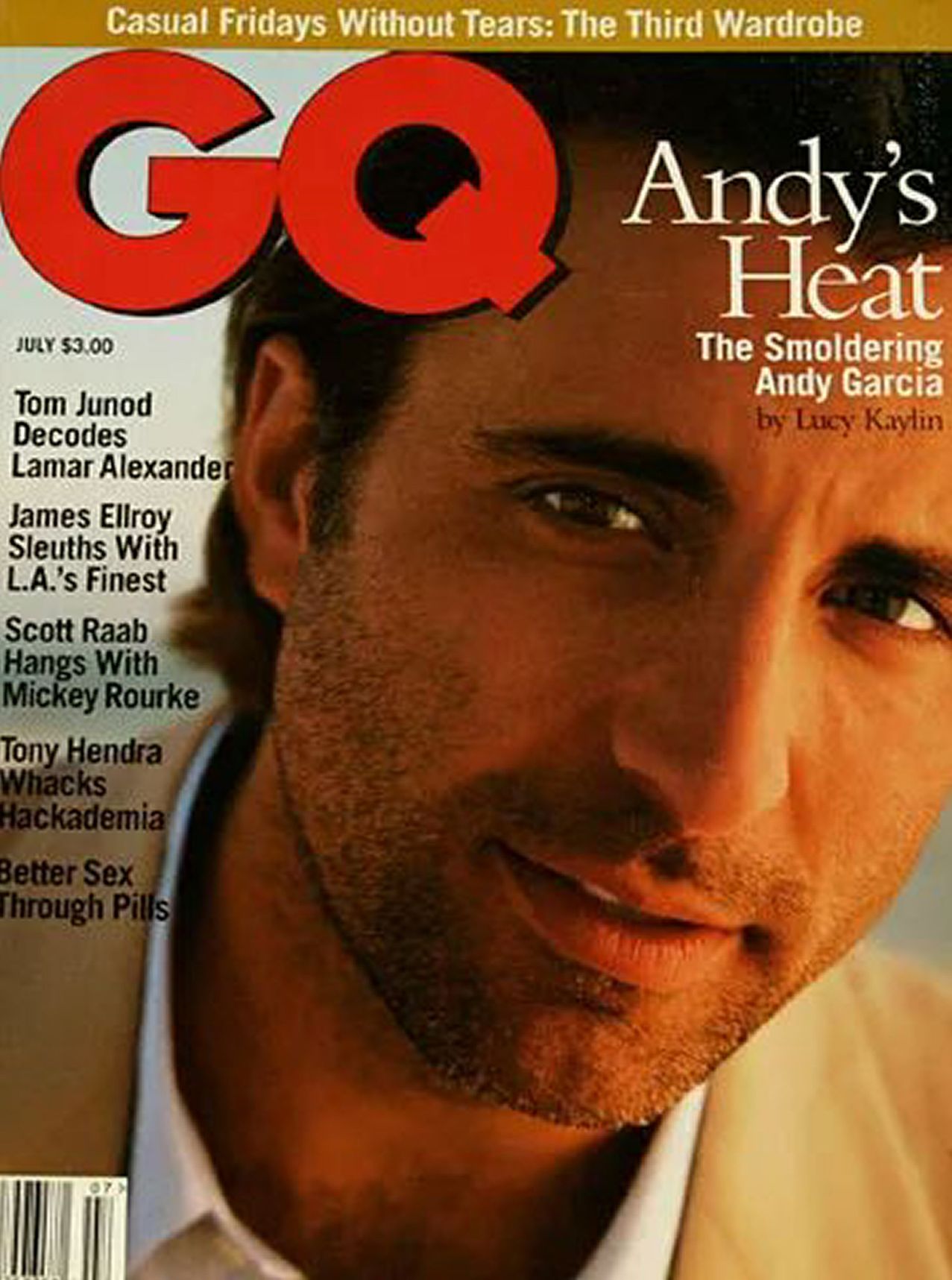 GENTLEMENS QUARTERLY magazine side cover  July 1995