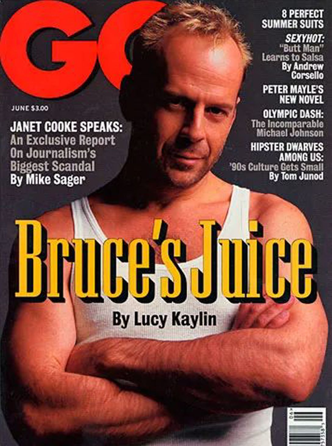 GENTLEMENS QUARTERLY magazine side cover  June 1996