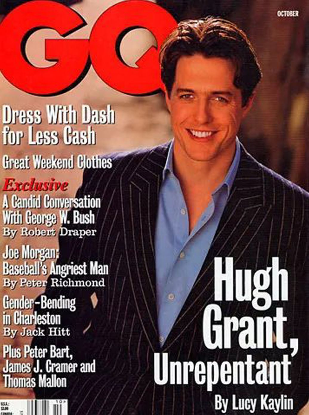 GENTLEMENS QUARTERLY magazine side cover  October 1998