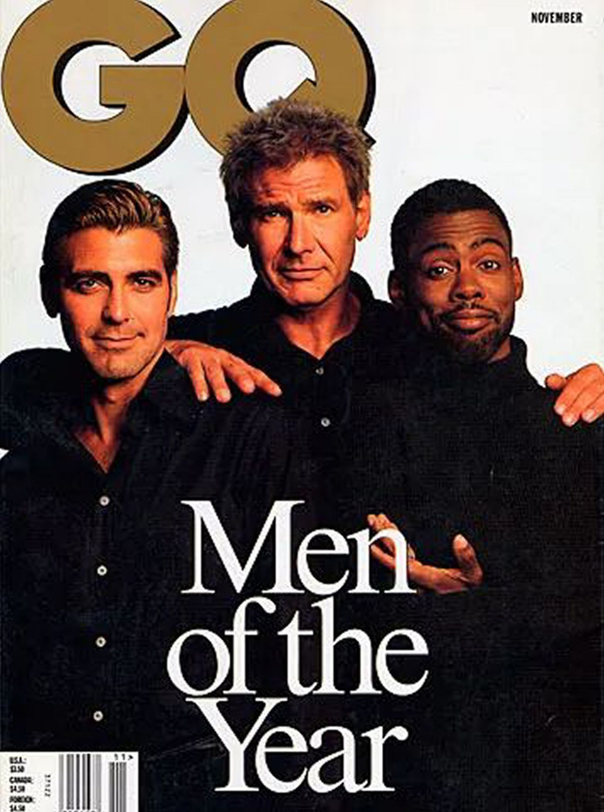 GENTLEMENS QUARTERLY magazine side cover  November 1998