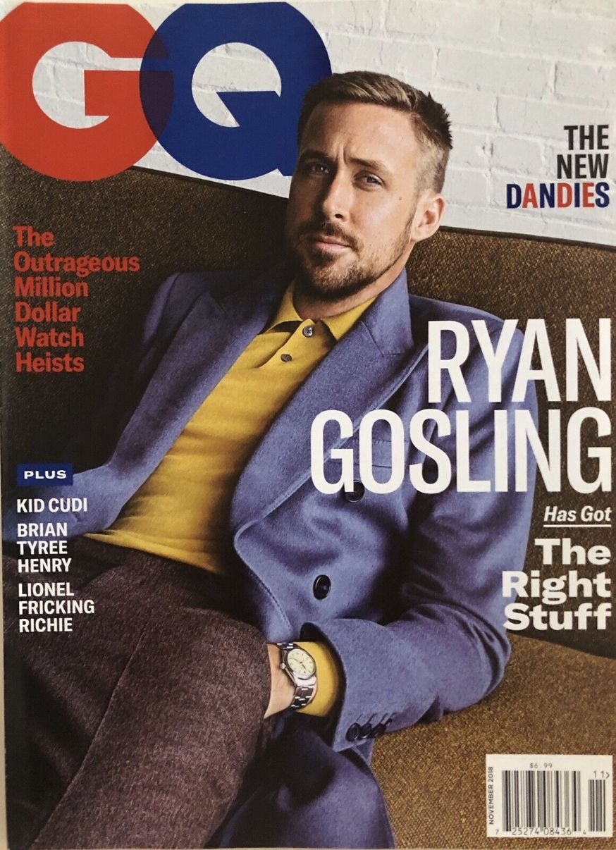 GENTLEMENS QUARTERLY magazine side cover  November 2018