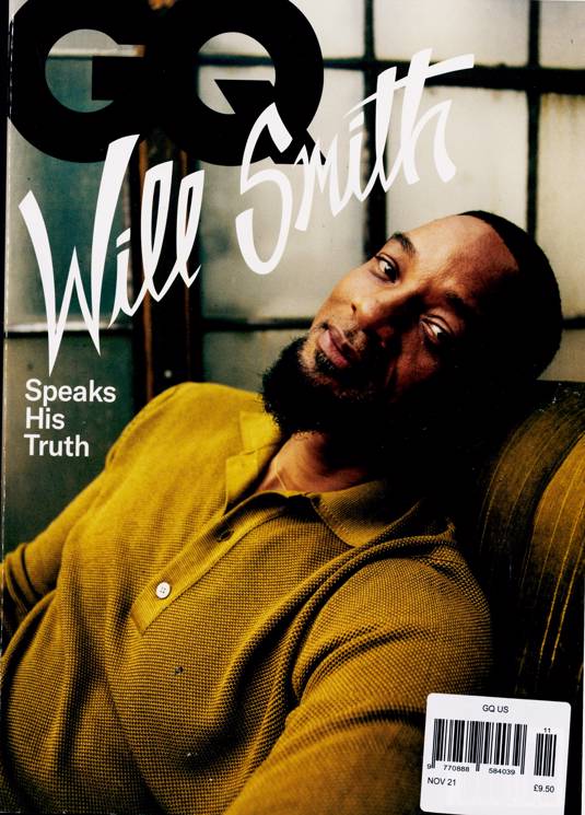 GENTLEMENS QUARTERLY magazine side cover  November 2021