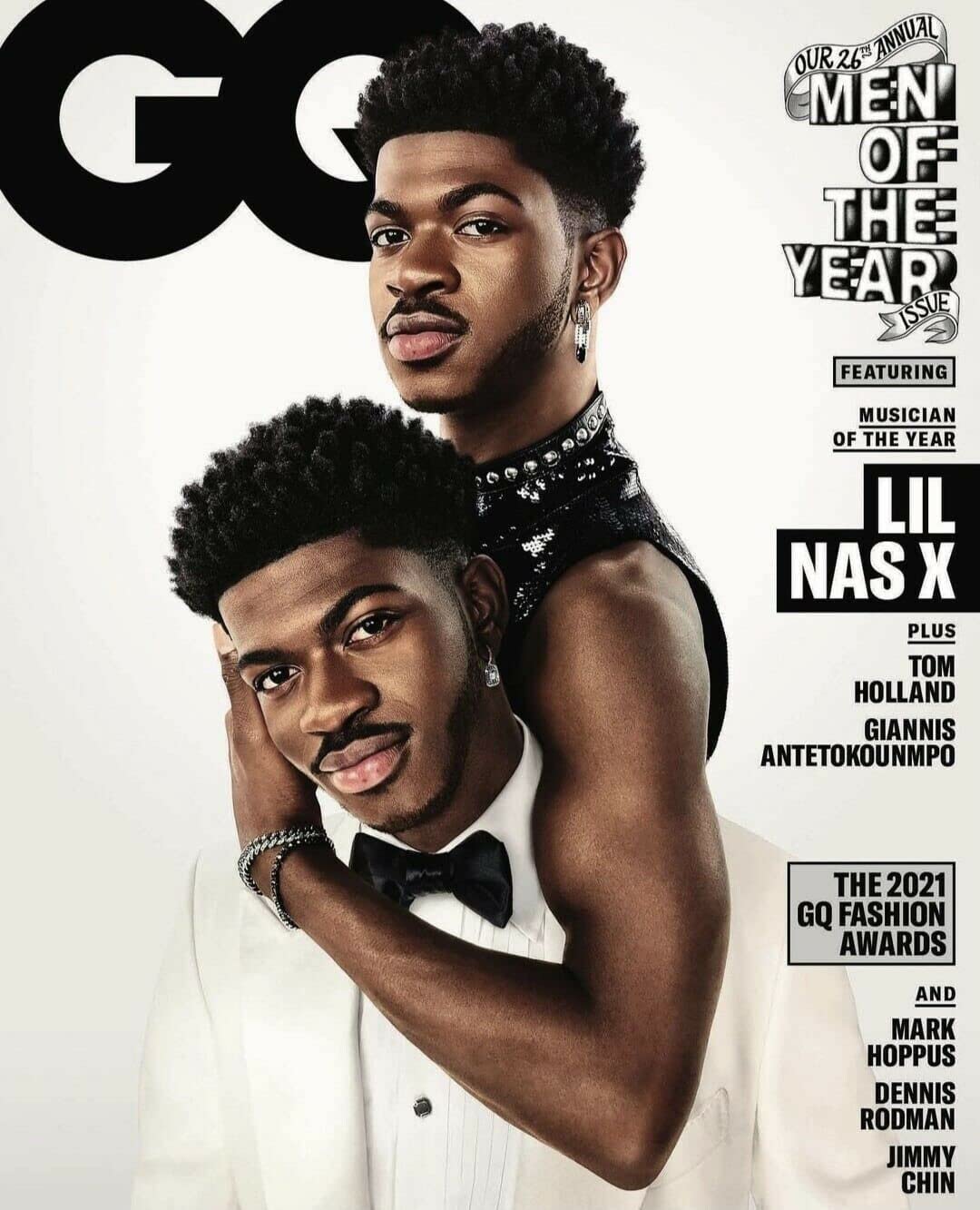 GENTLEMENS QUARTERLY magazine side cover  December 2021/ January 2022 