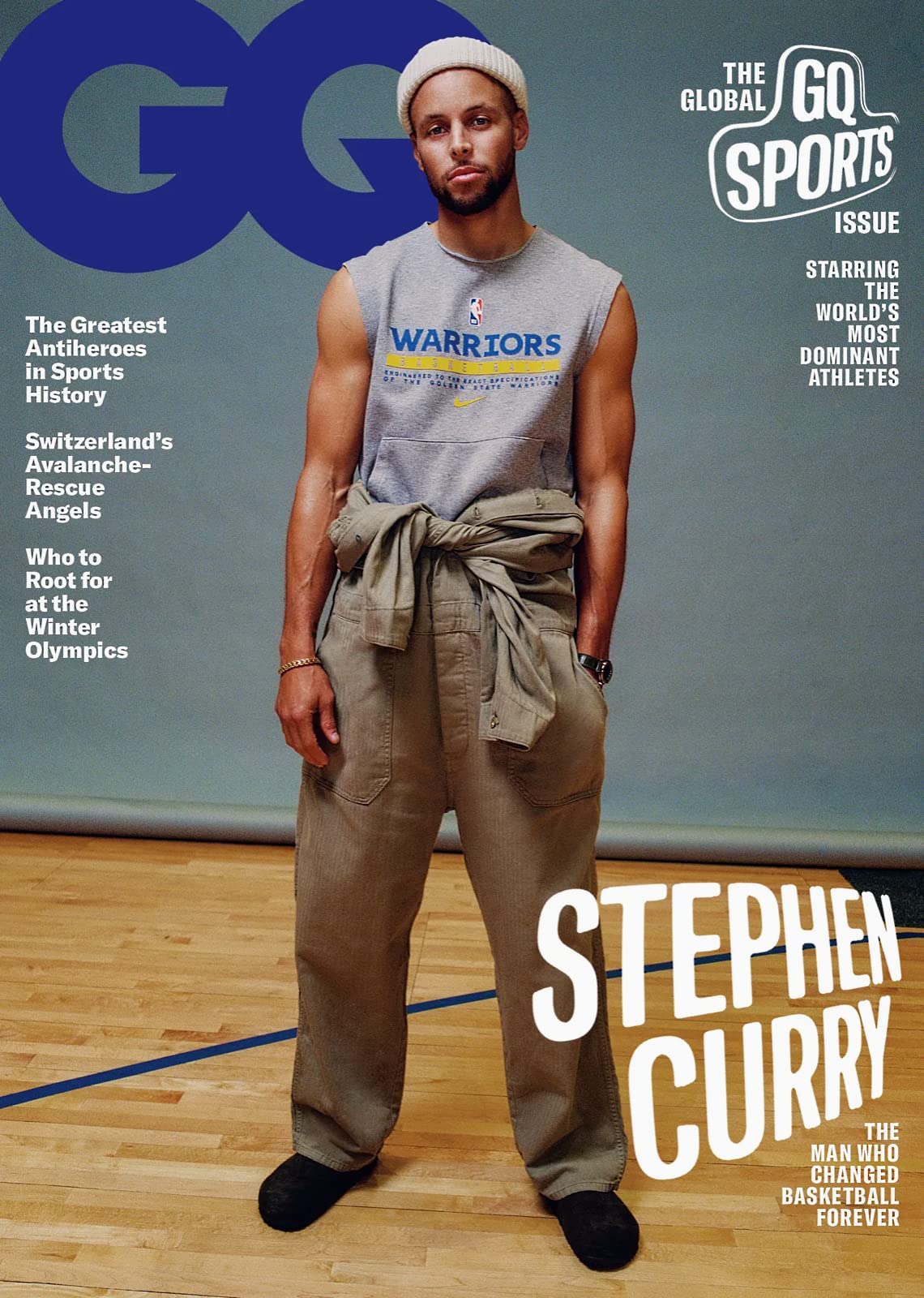GENTLEMENS QUARTERLY magazine side cover  February 2022