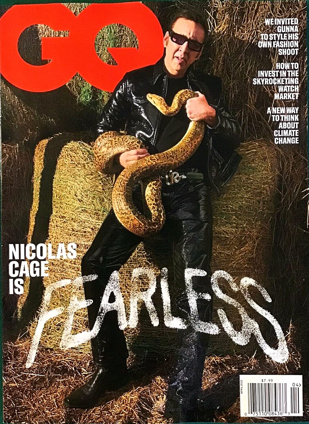 GENTLEMENS QUARTERLY magazine side cover  April 2022