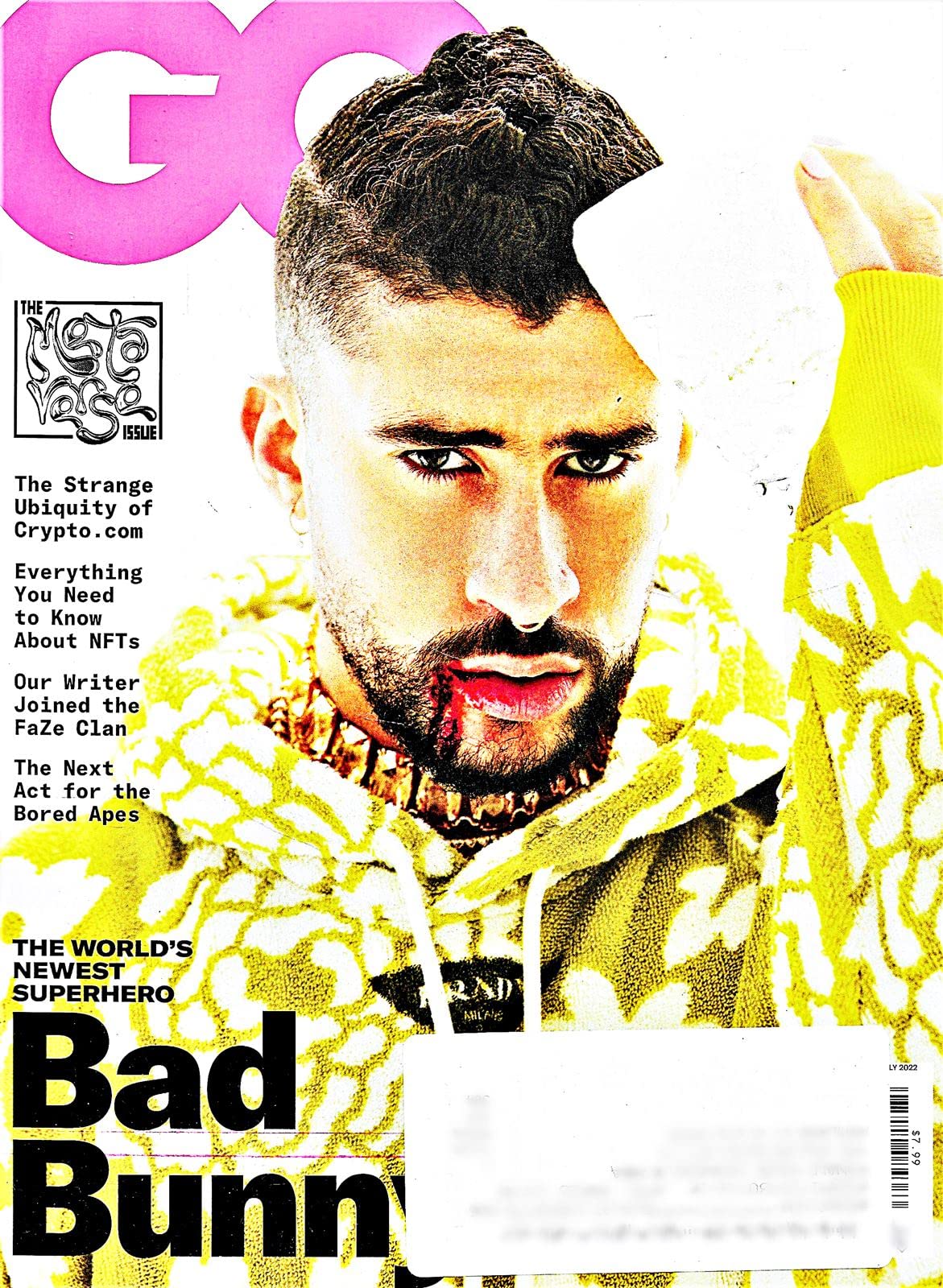 GENTLEMENS QUARTERLY magazine side cover  July 2022
