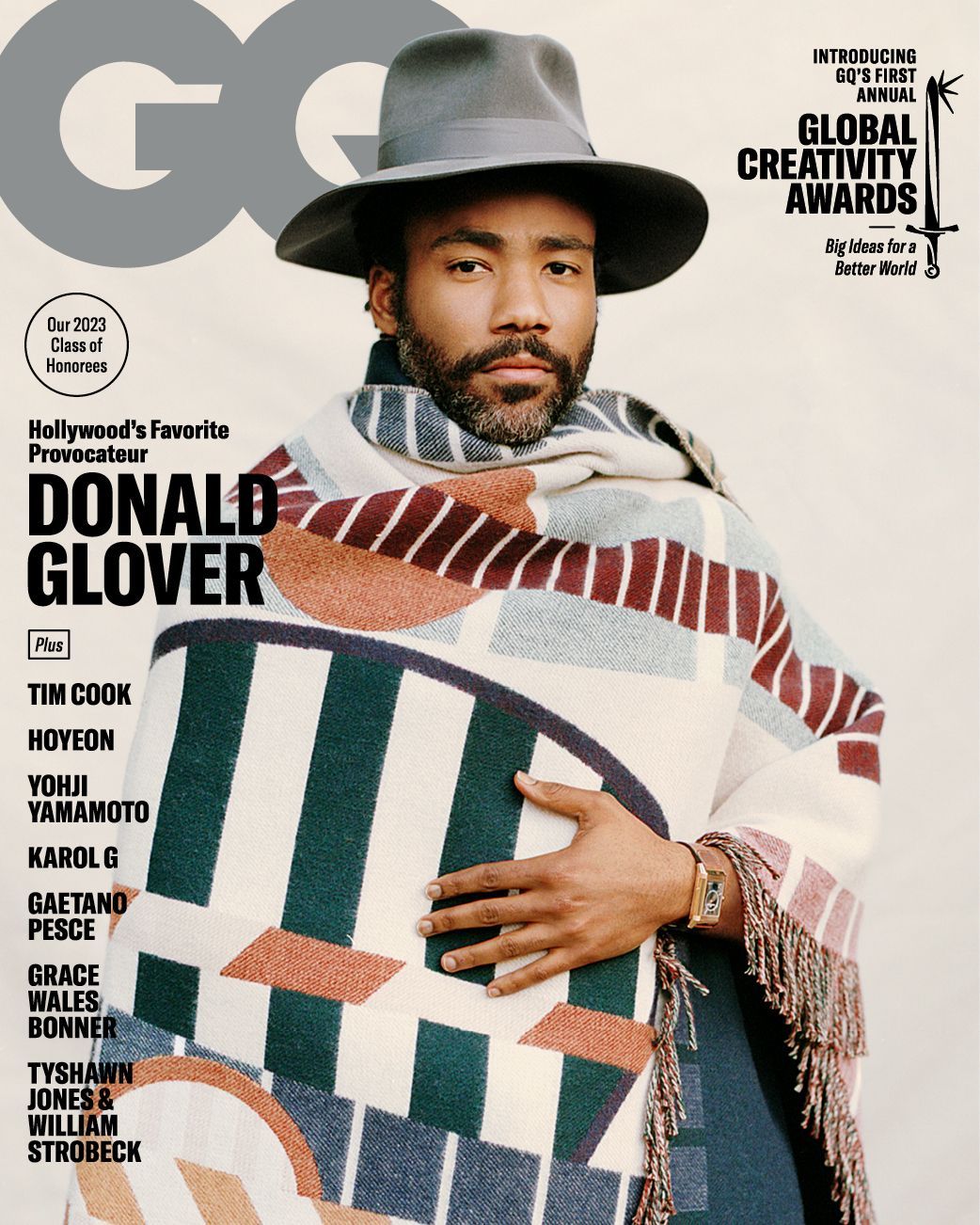 GENTLEMENS QUARTERLY magazine side cover  April 2023