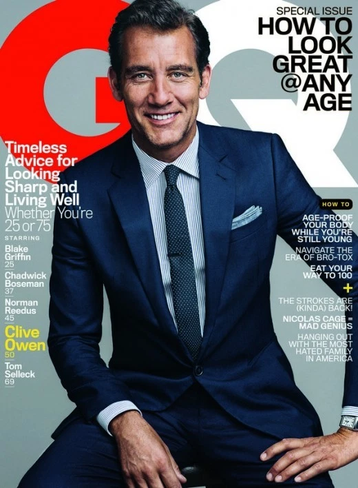 GENTLEMENS QUARTERLY magazine side cover  October 2014